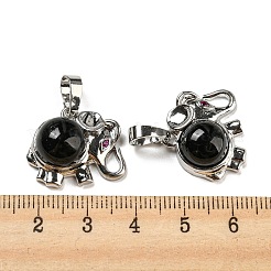 Natural Obsidian Pendants&nbsp;G-P517-04P-01