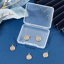 Brass Micro Pave Cubic Zirconia Pendants&nbsp;KK-BBC0003-39