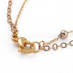 Double Layer Necklaces & Paperclip Chain Necklaces Sets&nbsp;NJEW-JN02751