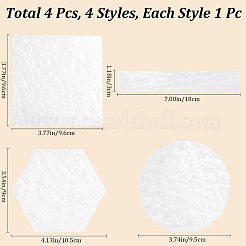 4Pcs 4 Styles Acrylic Color Palette Boards&nbsp;ODIS-CN0001-03