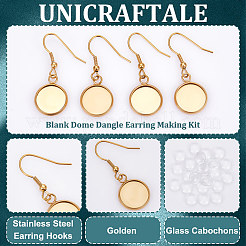 Blank Dome Dangle Earring Making Kit&nbsp;DIY-UN0005-22