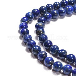 Natural Lapis Lazuli Beads Strands&nbsp;G-G423-6mm-AB