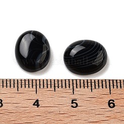 Natural Dyed & Heated Black Agate Cabochons&nbsp;G-G145-01A-31