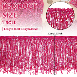 5M Paillette Tassel Polyester Ribbon Trim&nbsp;OCOR-BC0006-56C