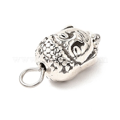 Buddha Head Tibetan Style Alloy Pendants&nbsp;PALLOY-JF00886-01