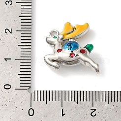 Christmas Deer with Money Bag Rack Plating Alloy Enamel Pendants&nbsp;FIND-I039-024A-P