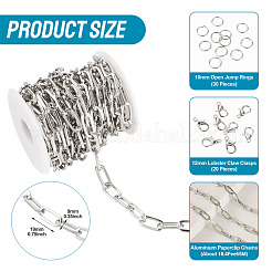 DIY Aluminium Paperclip Chains Bracelets/Necklaces Making Kit&nbsp;DIY-TA0012-91P