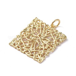 Brass Filigree Pendants&nbsp;ZIRC-G160-40G