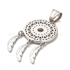 Tibetan Style 304 Stainless Steel Pendants&nbsp;STAS-M334-21AS