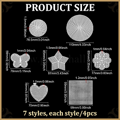28Pcs 7 Styles DIY Plastic Canvas Shapes&nbsp;DIY-ME0001-48
