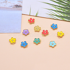 20Pcs 10 Colors Light Gold Plated Alloy Enamel Charms&nbsp;ENAM-CJ0001-65