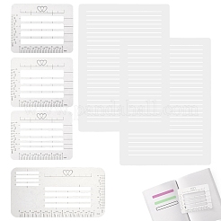 6Pcs PP Lettering Envelope Addressing Stencil Guide&nbsp;AJEW-CP0009-97