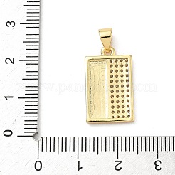 Brass Micro Pave Cubic Zirconia Pendants&nbsp;KK-D426-15B-G