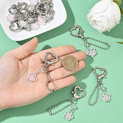 10Pcs Alloy Glass & 304 Stainless Steel Pendant Decorations&nbsp;HJEW-YW00532