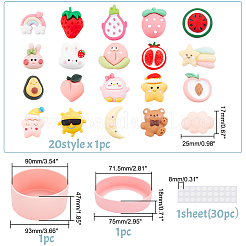 DIY Silicone Cup Bottom Sleeve Covers Sets&nbsp;DIY-BC0002-98