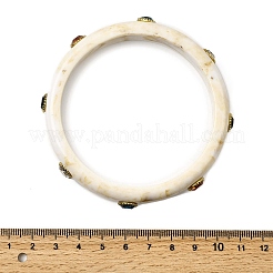 Resin Bangles for Women&nbsp;LS-BJEW-P357-04G