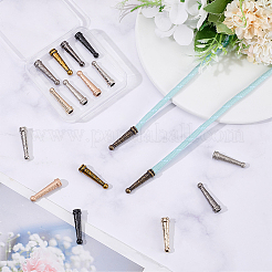 18Pcs 9 Colors Retro Zinc Alloy Cord Ends&nbsp;FIND-CL0002-32
