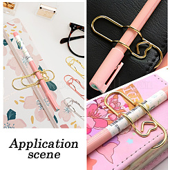 208Pcs Carbon Steel Pen Clips for Notebook Scrapbook&nbsp;FIND-SP0003-01G