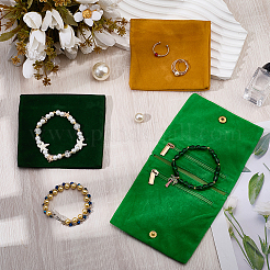 3Pcs 3 Colors Folding Velvet Jewelry Storage Bags for Earrings Rings Bracelets&nbsp;ABAG-CN0001-69A