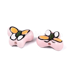 Hand Painted Butterfly Porcelain Beads&nbsp;PORC-Q006-05A