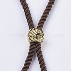 Nylon Twisted Cord Bracelet Making&nbsp;X-MAK-F018-14G-RS