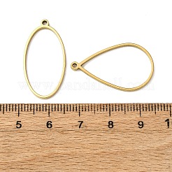 10Pcs 201 Stainless Steel Open Back Bezel Pendant Sets&nbsp;STAS-B101-06B-G