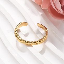 304 Stainless Steel Cuff Rings&nbsp;RJEW-H246-01G-02