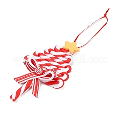 Christmas Tree Lollipop Handmade Polymer Clay Pendant Decorations&nbsp;LS-HJEW-P017-02C