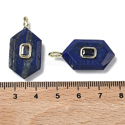 Natural Lapis Lazuli Faceted Pendants&nbsp;G-F819-01G-04