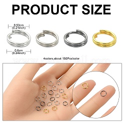 600Pcs 4 Colors Iron Split Rings&nbsp;IFIN-YW0003-35