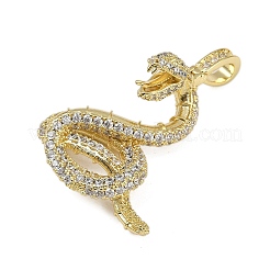 Brass Micro Pave Cubic Zirconia Pendants&nbsp;KK-I358-053G