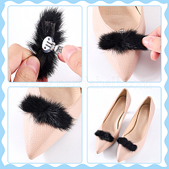 3Pcs Mink & Iron Shoe Buckle Clips&nbsp;HJEW-WR00057