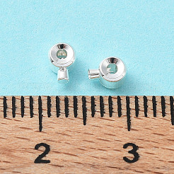 Brass Crimp Beads&nbsp;KK-Z030-17A-S