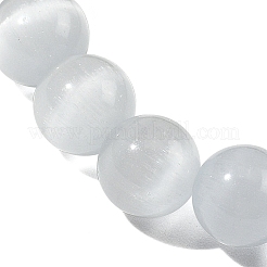 Natural Map Stone & Glass Round Bead Stretch Bracelets&nbsp;WG6A8BD-08