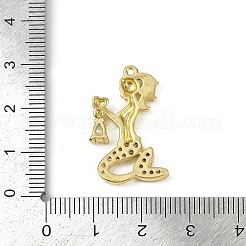 Brass Micro Pave Cubic Zirconia Pendants&nbsp;KK-M322-33G