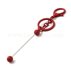 Spray Painted Alloy Bar Beadable Keychain for Jewelry Making DIY Crafts&nbsp;KEYC-A011-02B