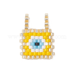 2Pcs Glass Seed Beaded Pendants&nbsp;PALLOY-MZ01013