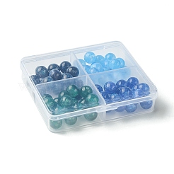 64Pcs 4 Colors Round Imitation Cat Eye Resin Beads&nbsp;RESI-FS0001-66A