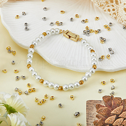 60Pcs 4 Styles Brass Crimp Beads&nbsp;KK-BBC0023-35