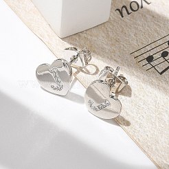Rack Plating Brass Micro Pave Clear Cubic Zirconia Stud Earrings&nbsp;EJEW-K299-01P-J