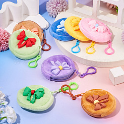 8Pcs 8 Styles Velvet Earphone Storage Zipper Bags with PVC Bowknot&nbsp;ABAG-TA0002-01