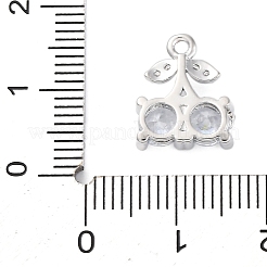 Brass Micro Pave Cubic Zirconia Charms&nbsp;KK-A240-20P