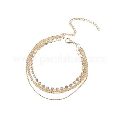 Alloy Rhinestone Multi-strand Anklets&nbsp;WG18F6C-06