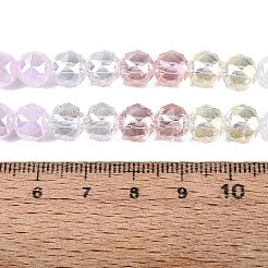 Electroplate Imitation Jade & Opaque & Transparent Glass Beads Strands&nbsp;EGLA-Q135-8MM-A04