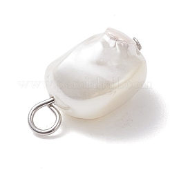 Electroplated Shell Pearl Nuggets Charms&nbsp;PALLOY-JF04641-02