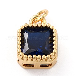 Real 18K Gold Plated Brass Inlaid Cubic Zirconia Charms&nbsp;ZIRC-L100-073G