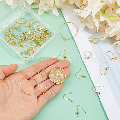 Brass Hoop Earring Findings&nbsp;KK-HS0002-07