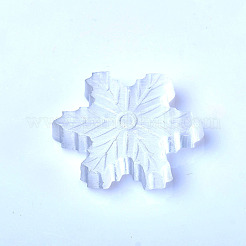 Gesso Christmas Snowflake Carved Figurines&nbsp;DJEW-PW0021-15