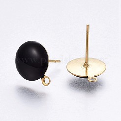 Ion Plating(IP) 304 Stainless Steel Stud Earring Findings&nbsp;STAS-P203-A02-02