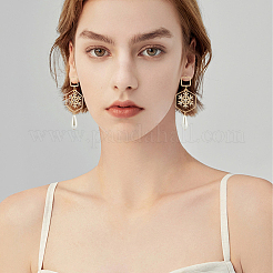 20Pcs Hollow Square Brass Stud Earring Findings&nbsp;KK-BBC0012-85